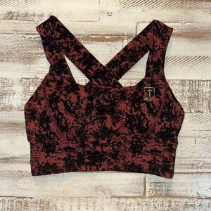 Phorm Black and Red Patterned Sports Bra